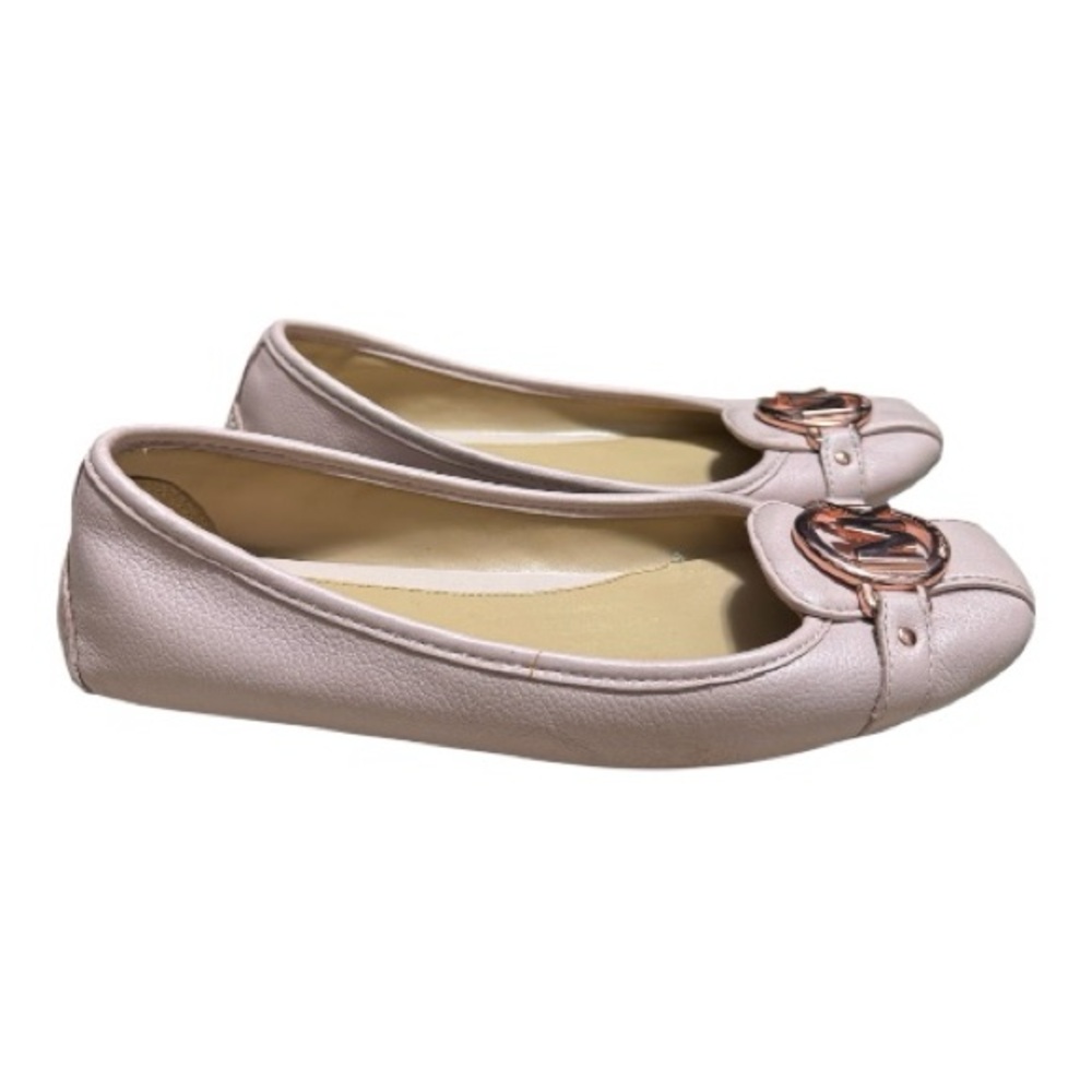 MICHAEL KORS Women's Leather Fulton Studded Logo Moccasin, Rose Gold, Sz 6.5 - Picture 3 of 8